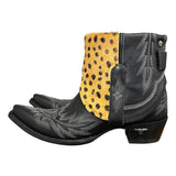11 Embroidered Black & Spotted Hair-on Hide Canty Boots®
