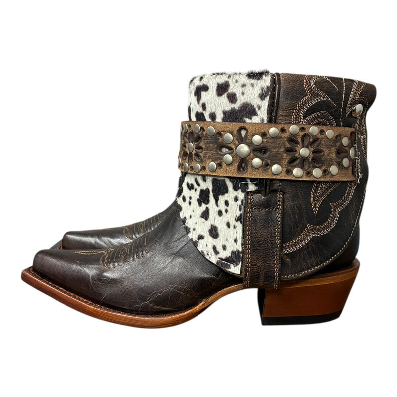 7 Brown & Spotted Hair-on Hide Canty Boots®