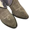 7.5 Charcoal Rough Out & Cowhide Printed Leather Canty Boots® with Silver Concho