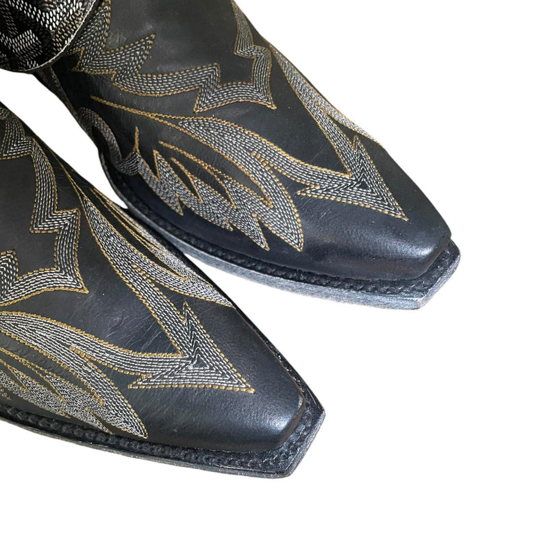 9 Embroidered Black & Gold with Designer Canty Boots®