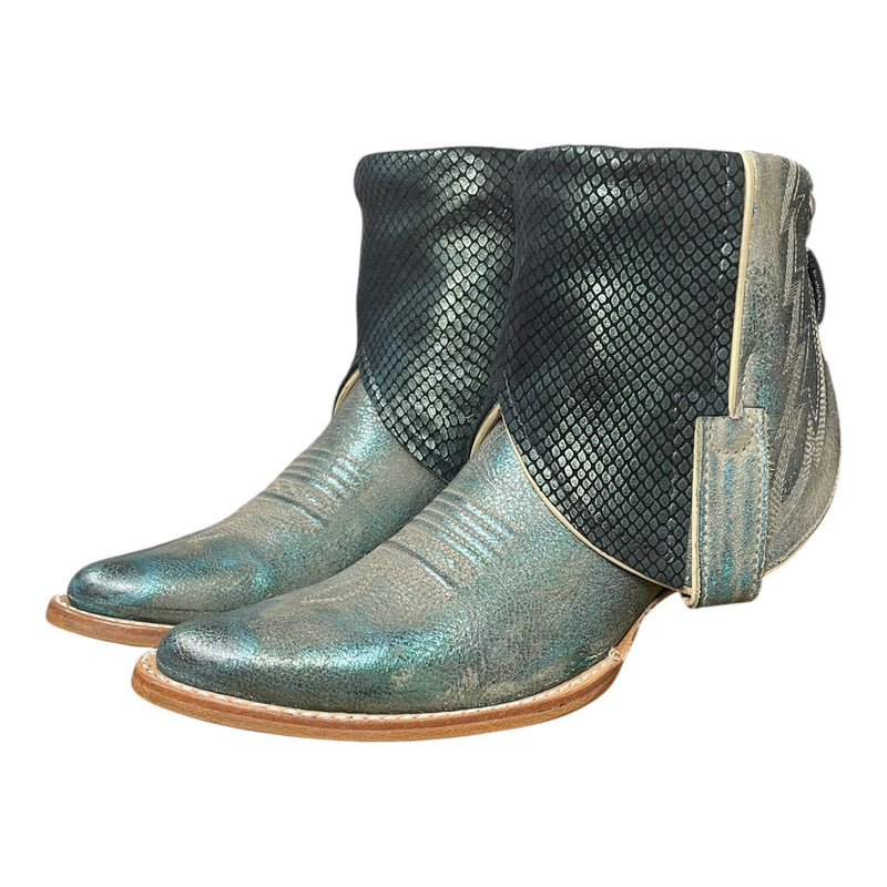 6.5 Metallic Turquoise & Scales Canty Boots®