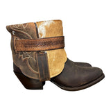 7 Brown & Spotted Hair-on Hide Canty Boots®