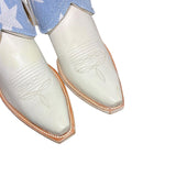 10 White & Star Denim Canty Boots®