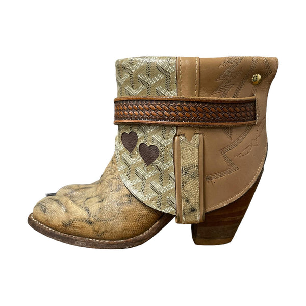 7.5 Exotic & Designer Stacked Heel Canty Boots® with Heart Inlay