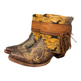 7 Embroidered Brown & Horse Print Canty Boots®