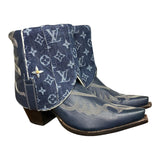 11 Embroidered Blue & Designer Denim Canty Boots®