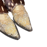 6 Embroidered Tan & Spotted Hair-on Hide Canty Boots®