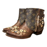 8 Brown Floral Embroidered & Designer Canty Boots®