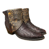 10.5 Exotic Maroon & Orange Canty Boots®