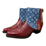 8 Embroidered Red & Designer Denim Canty Boots®