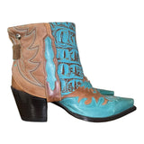 6.5 Tooled & Turquoise Canty Boots® with Turquoise Bolt Concho