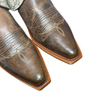 9.5 Brown & Designer Canty Boots® with Turquoise Concho