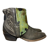 8.5 Green & Camo Hair-on Hide Canty Boots®