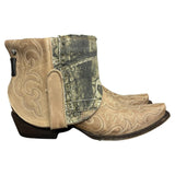 10 Embroidered Tan & Camo Denim Pockets Canty Boots®