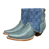 7 Dusty Blue & Designer Denim Canty Boots®