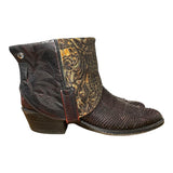 10.5 Exotic Maroon & Orange Canty Boots®