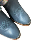 8 Blue & Floral Stacked Heel Canty Boots®