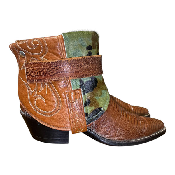 6.5 Exotic Brown & Camo Hair-on Hide Canty Boots®