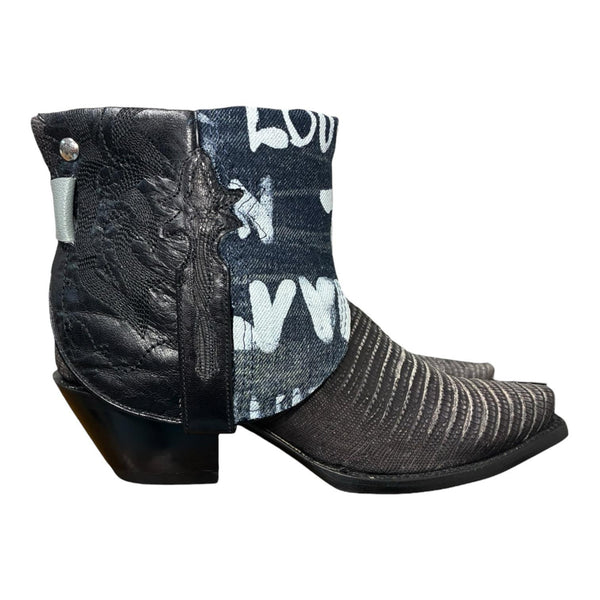 8 Black Exotic & Designer Denim Canty Boots®