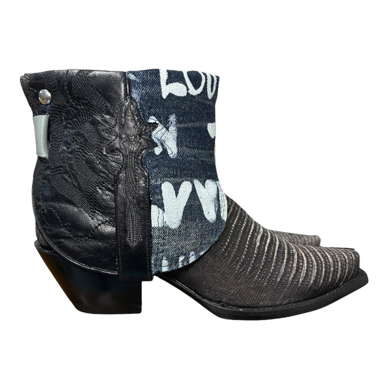 8 Black Exotic & Designer Denim Canty Boots®