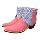 8.5 Pink & Purple Floral Leather Canty Boots®