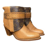 6.5 Tan Stacked Heel & Designer Canty Boots®