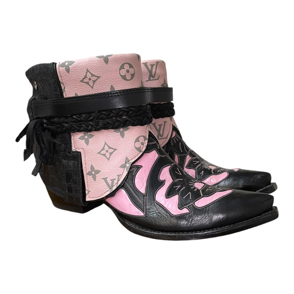 8.5 Pink & Black with Designer Canty Boots®