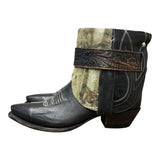 8.5 Embroidered Black & Camo Denim Canty Boots®