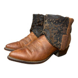 7.5 Brown & Brown Hair-on Hide Canty Boots®