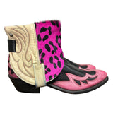 8 Tricolor Tooled & Leopard Hair-on Hide Canty Boots®