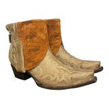 9 Embroidered Tan & Moose Printed Leather Canty Boots®