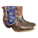 7 Dark Brown & Tooled Americana Canty Boots®