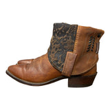 7.5 Brown & Brown Hair-on Hide Canty Boots®