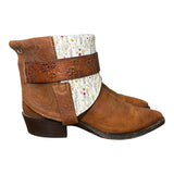 7 Brown & Multi-color Floral Print Canty Boots®
