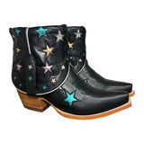7 Black & Metallic Star Inlay Canty Boots®