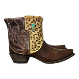 8 Brown & Leopard Hair-on Hide Canty Boots®