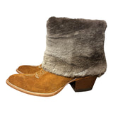 7.5 Cognac Rough Out & Shorn Beaver Fur Canty Boots®