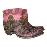 10 Pink & Brown Tooled Canty Boots®