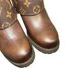 8.5 Brown Stacked Heel & Designer Canty Boots®