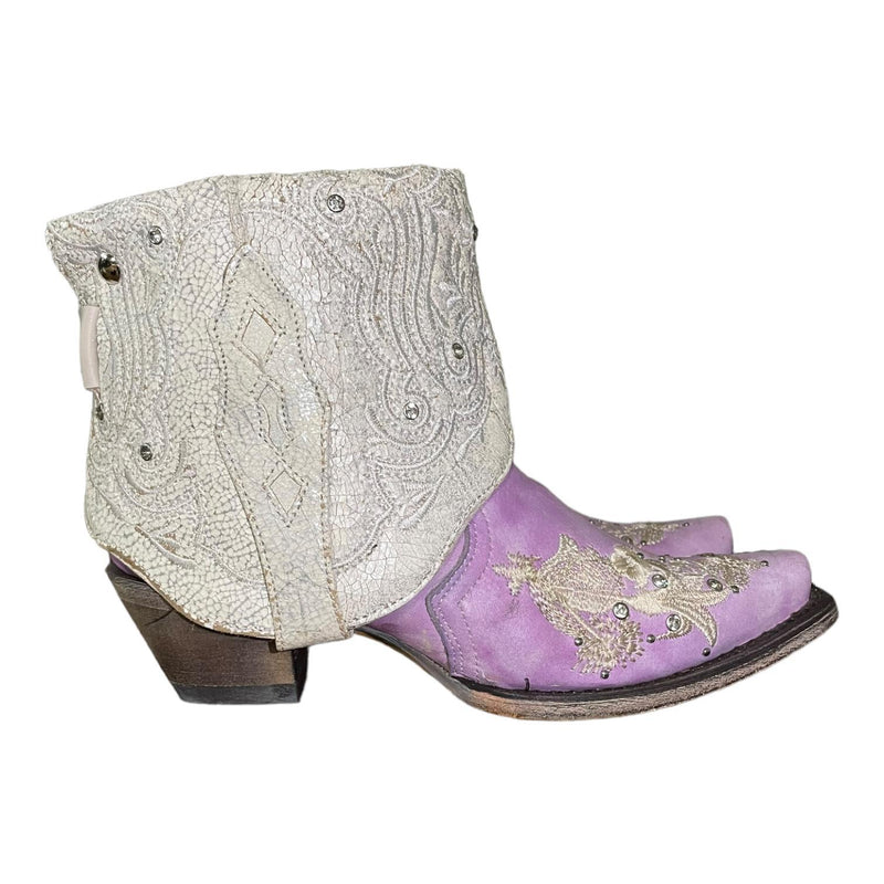 6.5 Lilac & White Rhinestone Canty Boots®