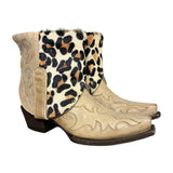 6 Embroidered Tan & Leopard Canty Boots®