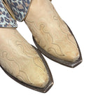 6.5 Embroidered Tan & Light Blue Leopard Canty Boots®