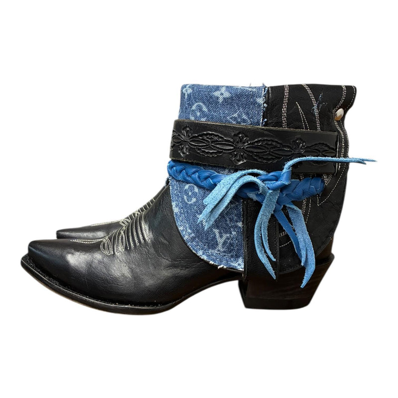 7.5 Black & Designer Denim Canty Boots®