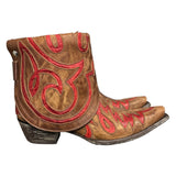 7.5 Brown & Red Inlay Canty Boots®