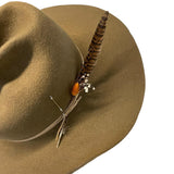 Brown Western Beaver Felt Hat - Size 7 3/8