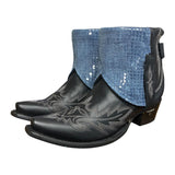 9 Embroidered Black & Denim Canty Boots®