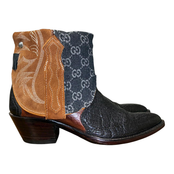 8 Two Toned Exotic & Designer Denim Canty Boots®
