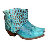 7.5 Turquoise & Spotted Leather Canty Boots®