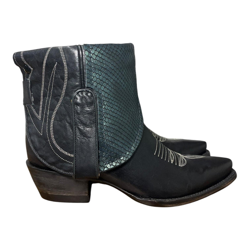 7.5 Black & Metallic Scales Canty Boots®