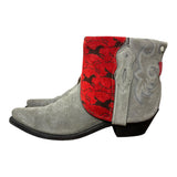 9 Gray Rough Out & Horse Print Canty Boots®